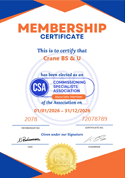 CSA Certificate